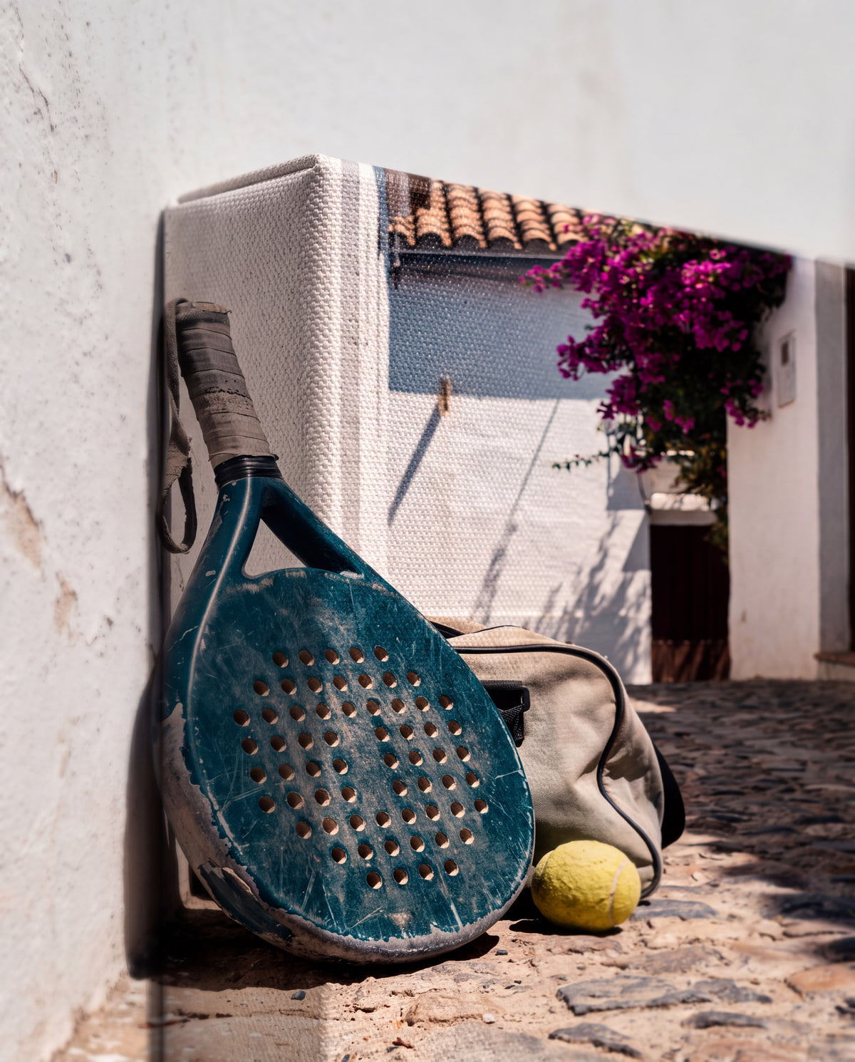 Calle Blanca, the wrapped edge of the canvas