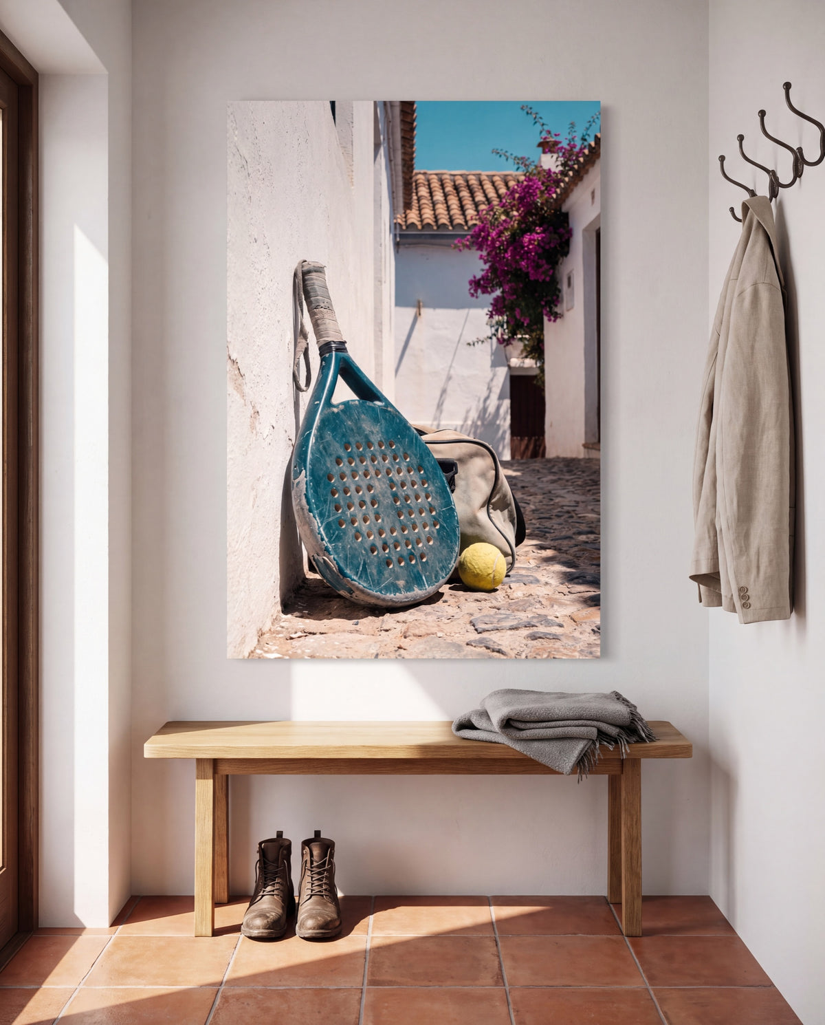 Calle Blanca, hung as a canvas
