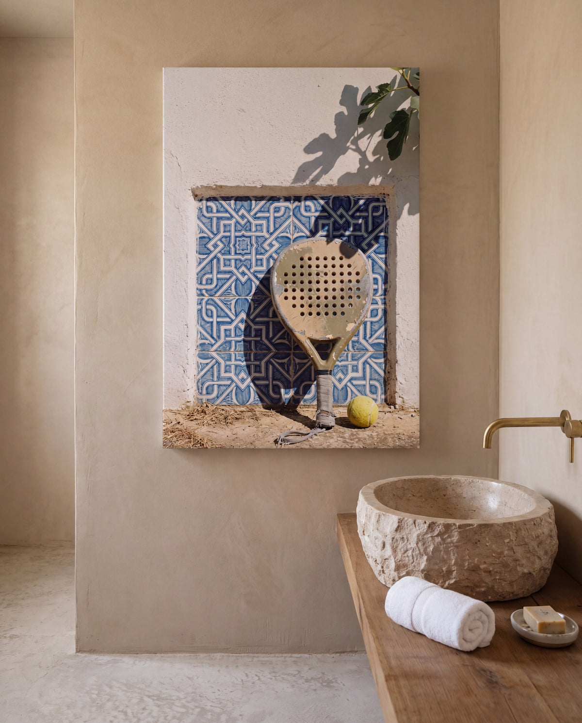 Azulejo, hung as a canvas