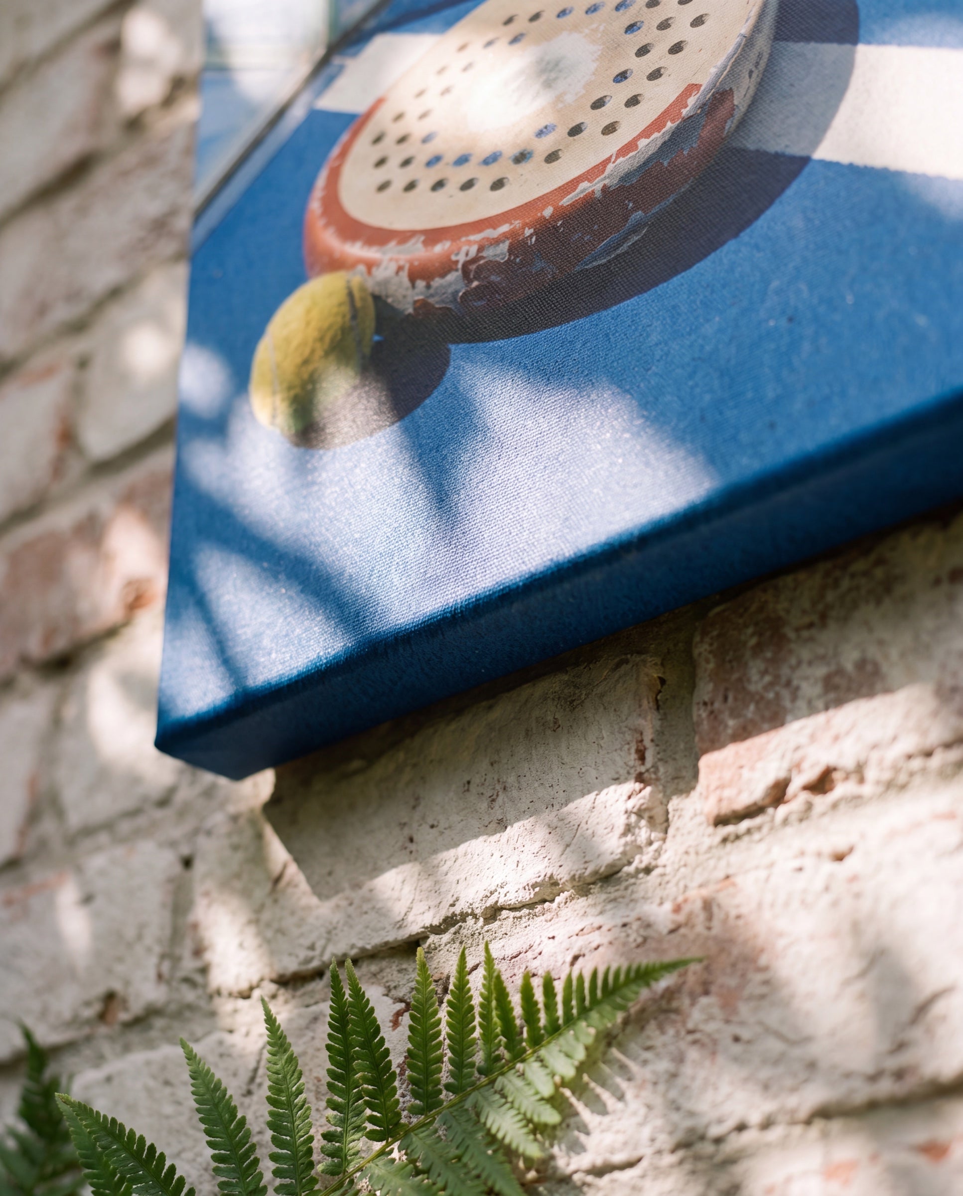 Rebote, the wrapped edge of the canvas