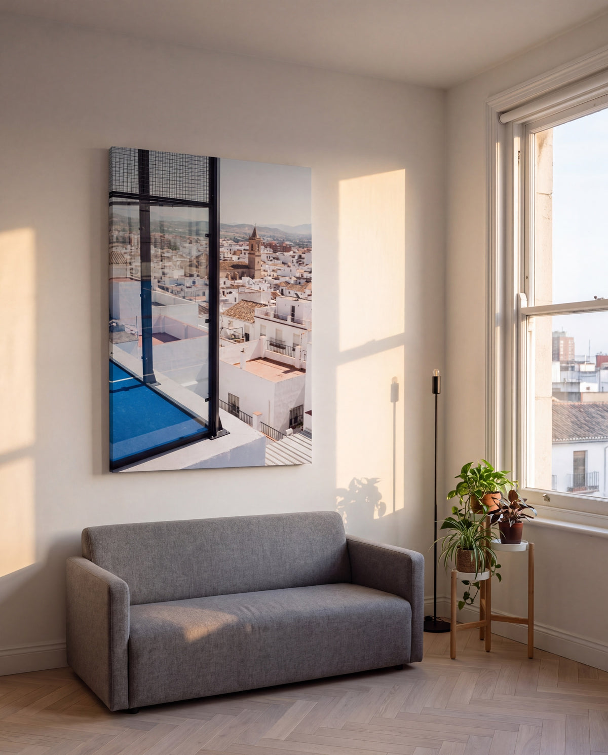 Mirador, hung as a canvas