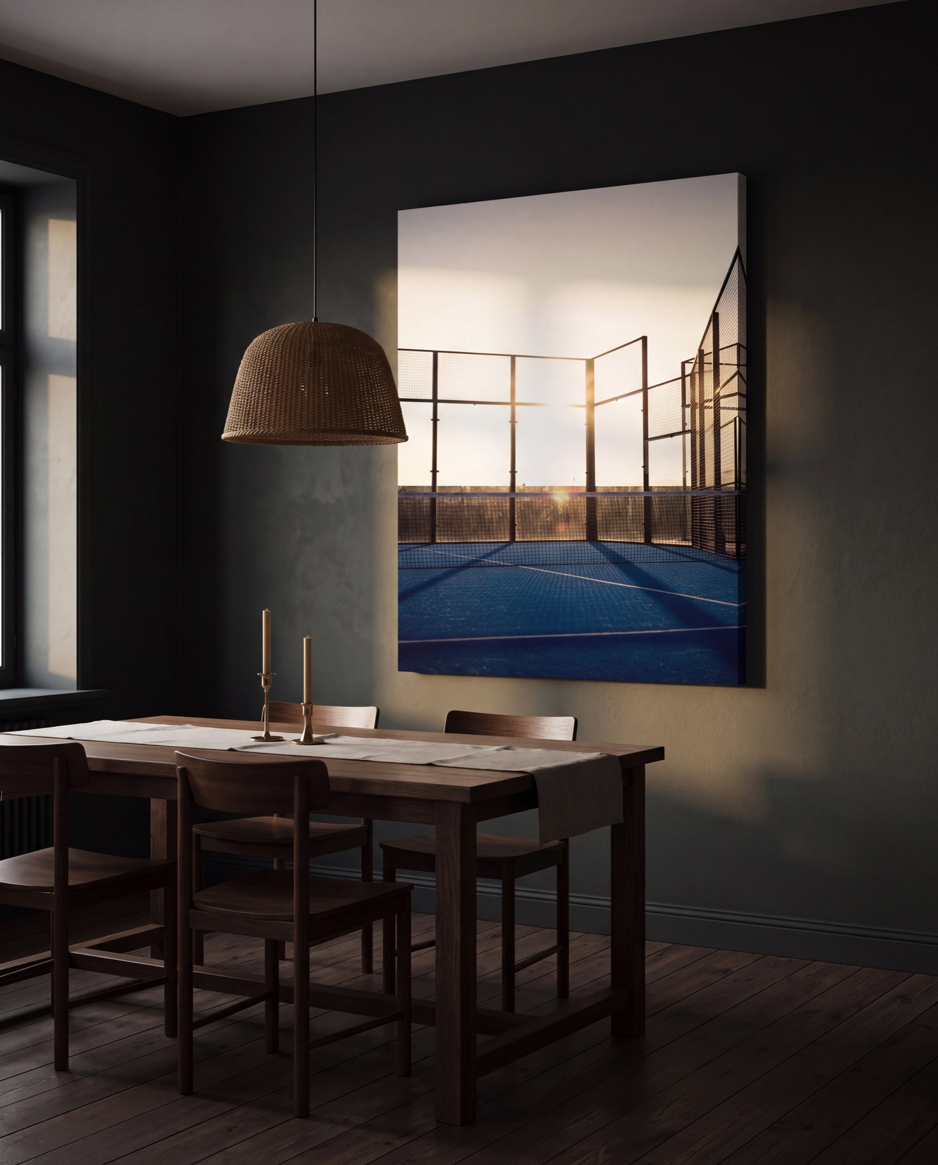 Contraluz, hung as a canvas