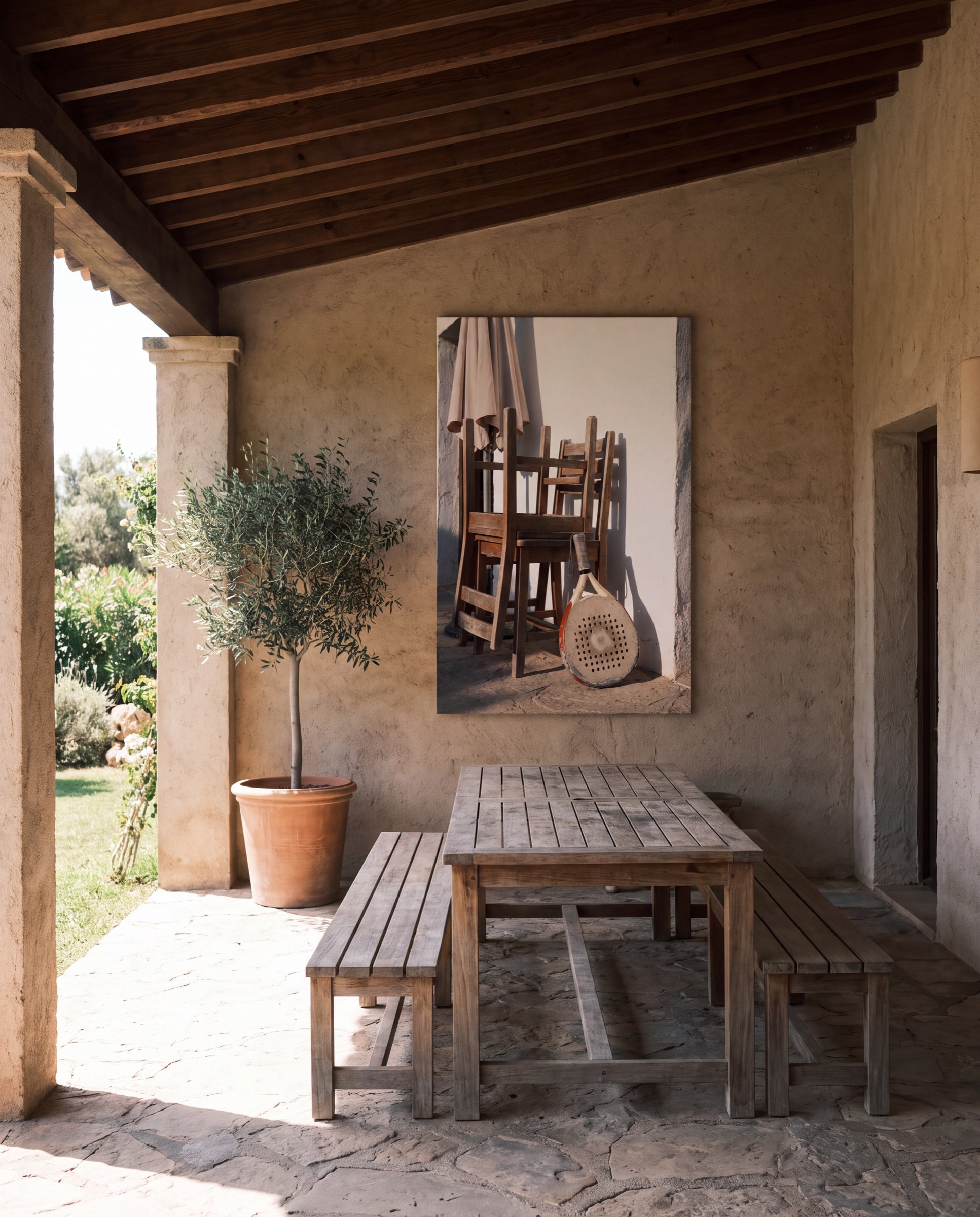 Sillas, hung as a canvas