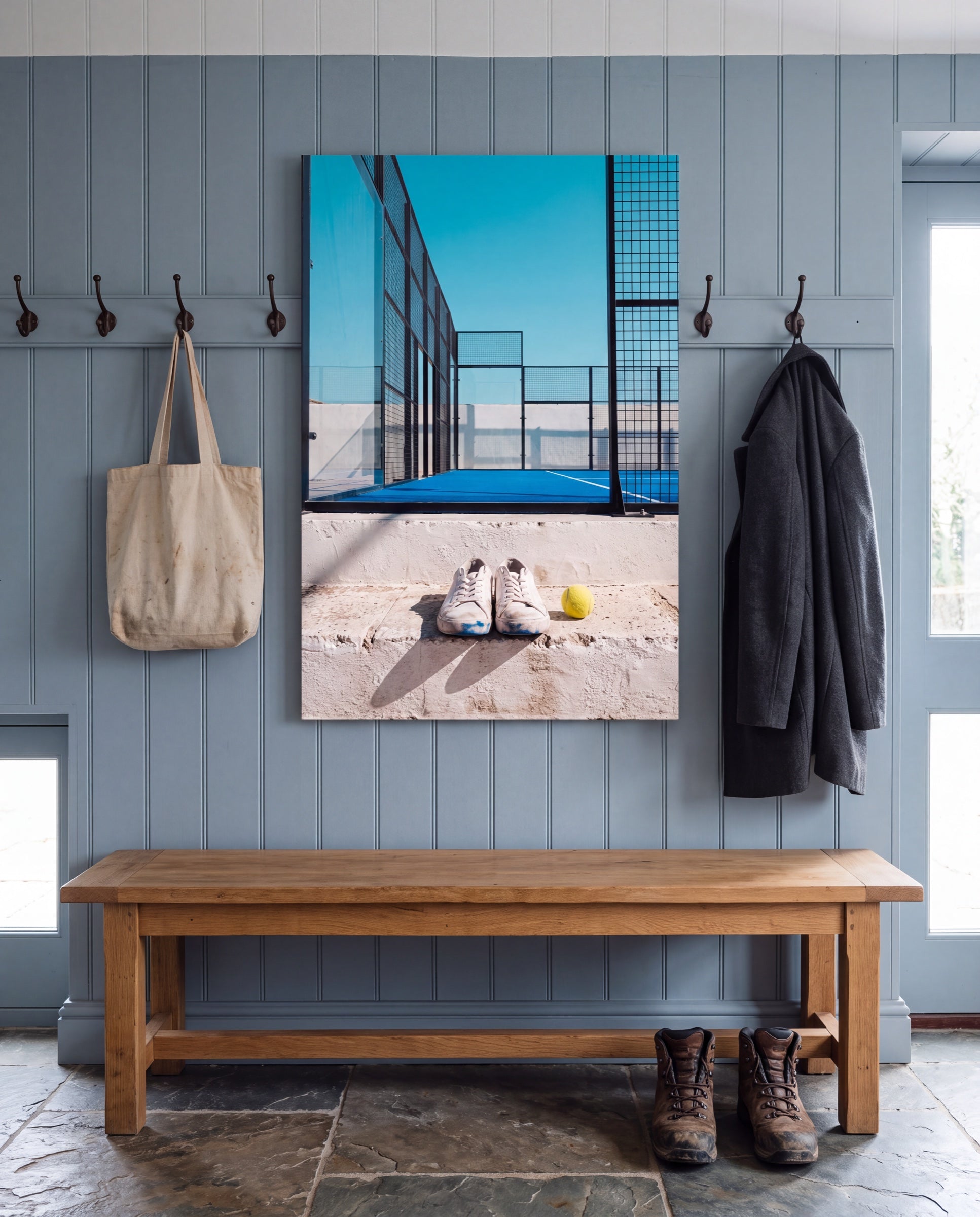 Zapatillas, hung as a canvas